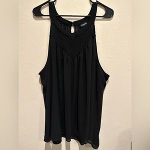PRICE DROP! Torrid black semi-sheer halter top size 3